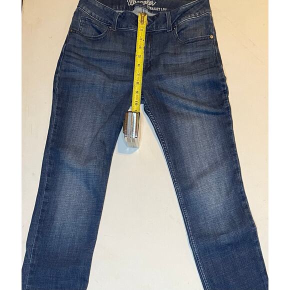 Wrangler Women’s 9/10x32 Straight Leg Jeans Dark Wash Cowboy Carter Ranchcore - Picture 4 of 13